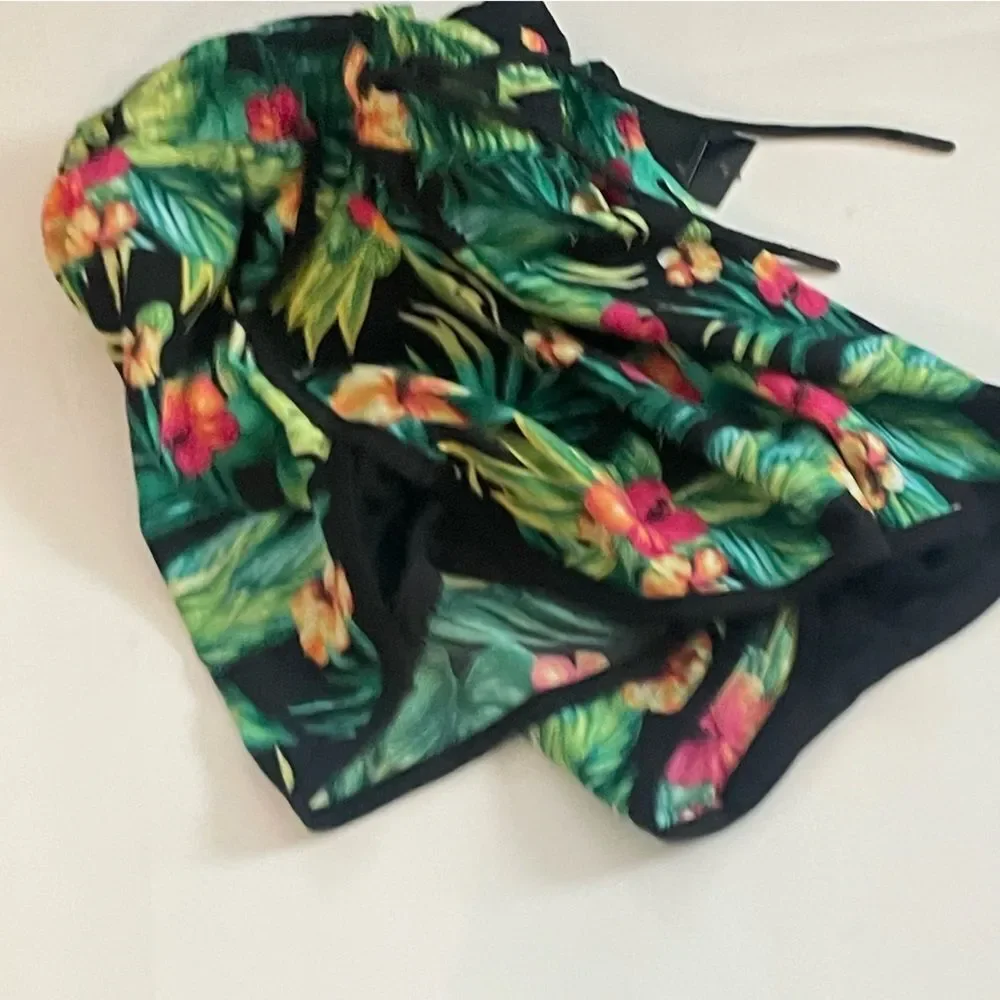 NEW💐🌸 Ideology Womens Tropical-Printed Drawstring Running Shorts Size XS